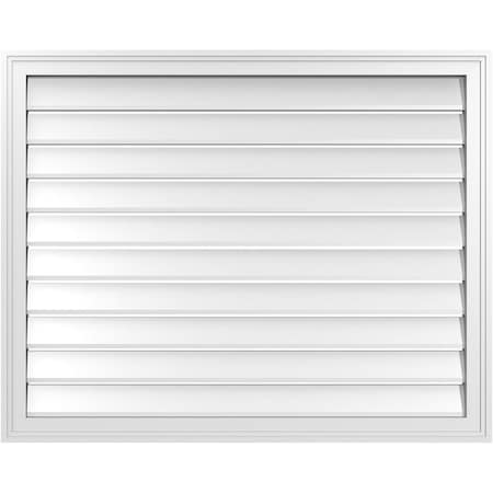 Ekena Millwork Vertical Surface Mount PVC Gable Vent: Functional, w/ 2"W x 1-1/2"P Brickmould Frame, 40"W x 32"H GVPVE40X3202SF